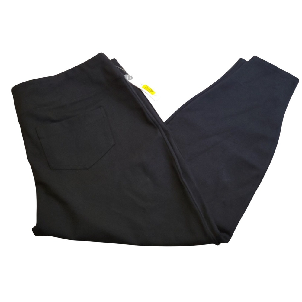 NWT Westbound Woman Black Heavyweight Pants Leggings 3X Back Pockets‎